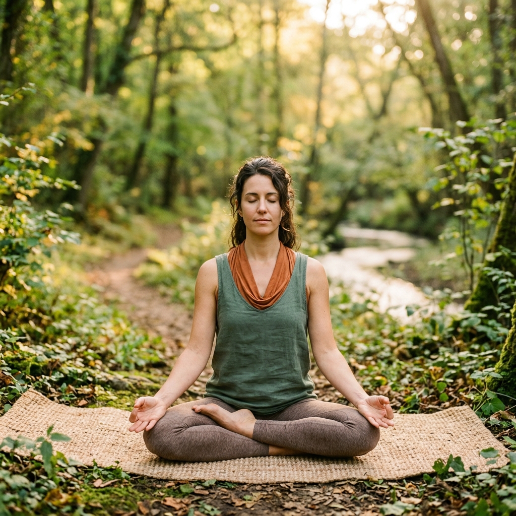 Yoga instructor in meditation — Dr. Dermix Health Care wellness center